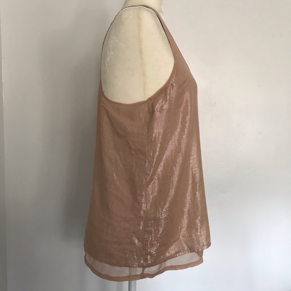 Zara Metallic Pink Racerback Top - Picture 2 of 10